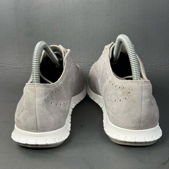 Cole Haan Zerogrand Wingtip  Grey Lace Up Low Top Sneakers women size 8.5 - Picture 4 of 8